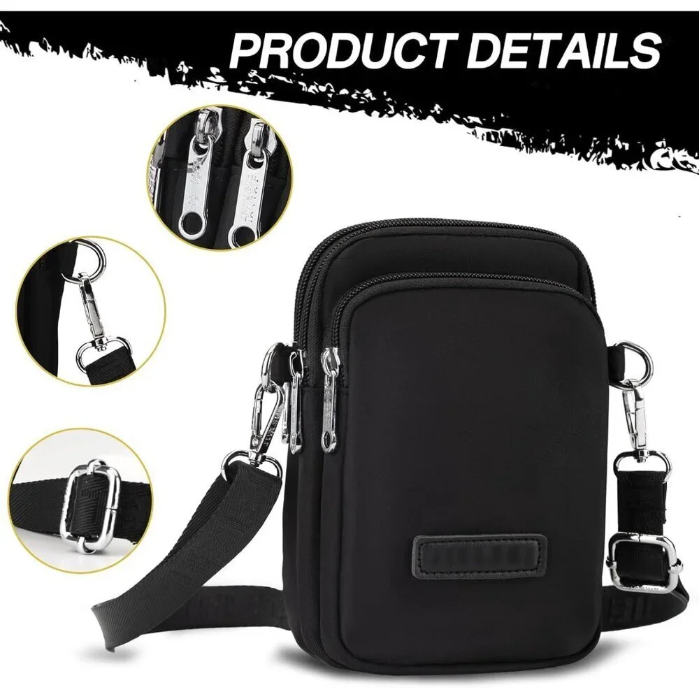 Mini Crossbody Bag for Women Water-Resistant Travel Pouch with Adjustable Strap